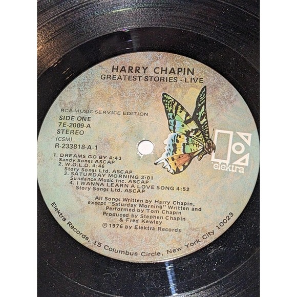 Vinyl Record HARRY CHAPIN Double LP Vintage Greatest Stories - Live - Picture 3 of 10